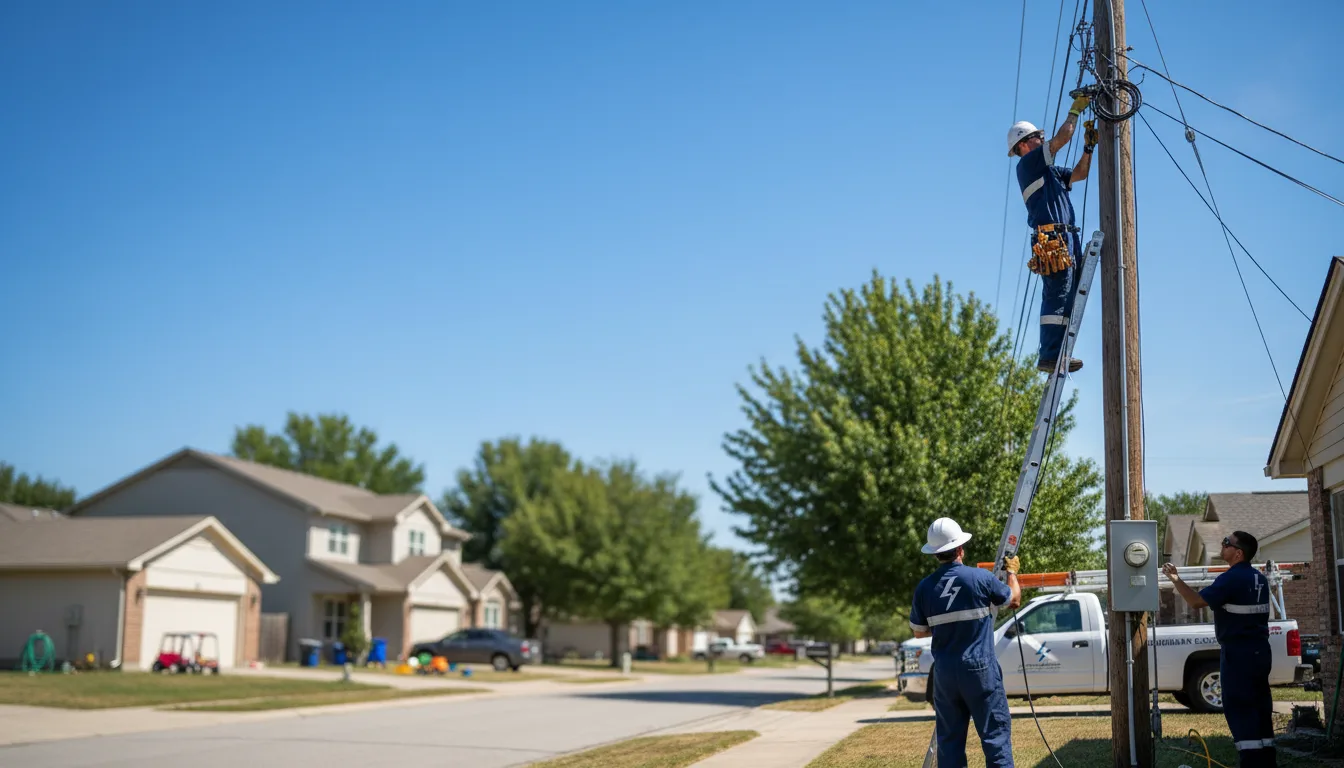 Residential electrician providing installation services in Nichols, IA